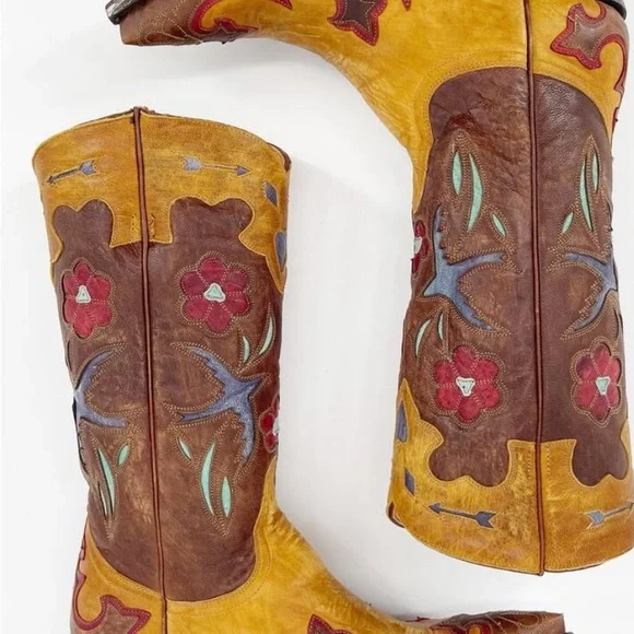 RARE Old Gringo Tan and Red Western Boots - Picture 10 of 16